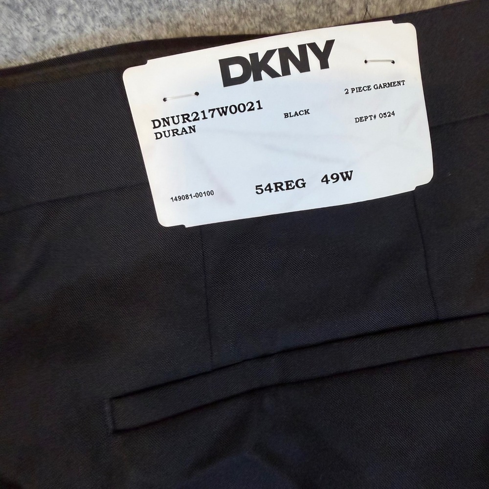 DKNY Duran Mens 2 Piece Suit Black 54R Jacket 49W Pants Stretch DNUR217W0021 NEW - Picture 12 of 16